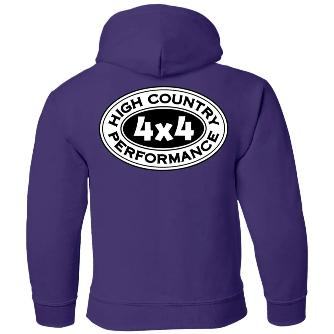 HCP4x4 black & white logo 2-sided print G185B Gildan Youth Pullover Hoodie