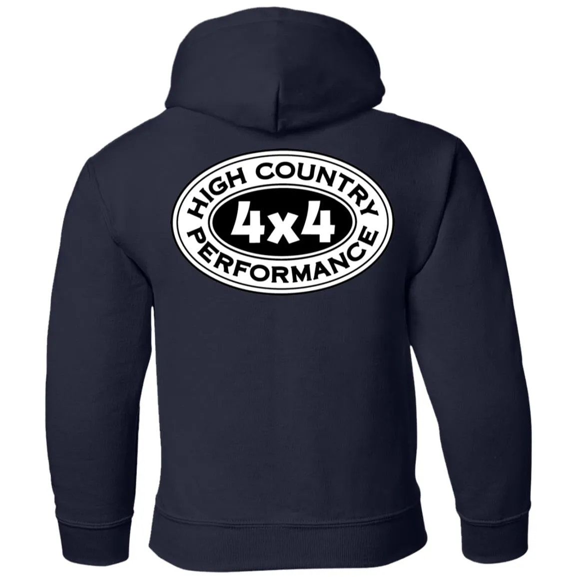 HCP4x4 black & white logo 2-sided print G185B Gildan Youth Pullover Hoodie