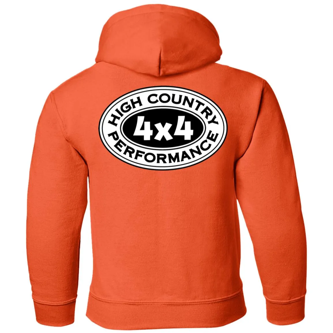 HCP4x4 black & white logo 2-sided print G185B Gildan Youth Pullover Hoodie