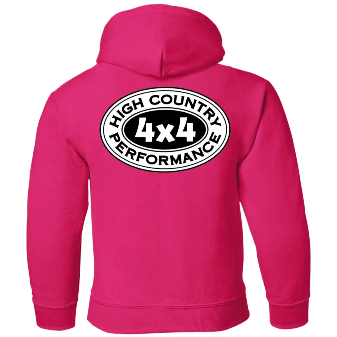 HCP4x4 black & white logo 2-sided print G185B Gildan Youth Pullover Hoodie