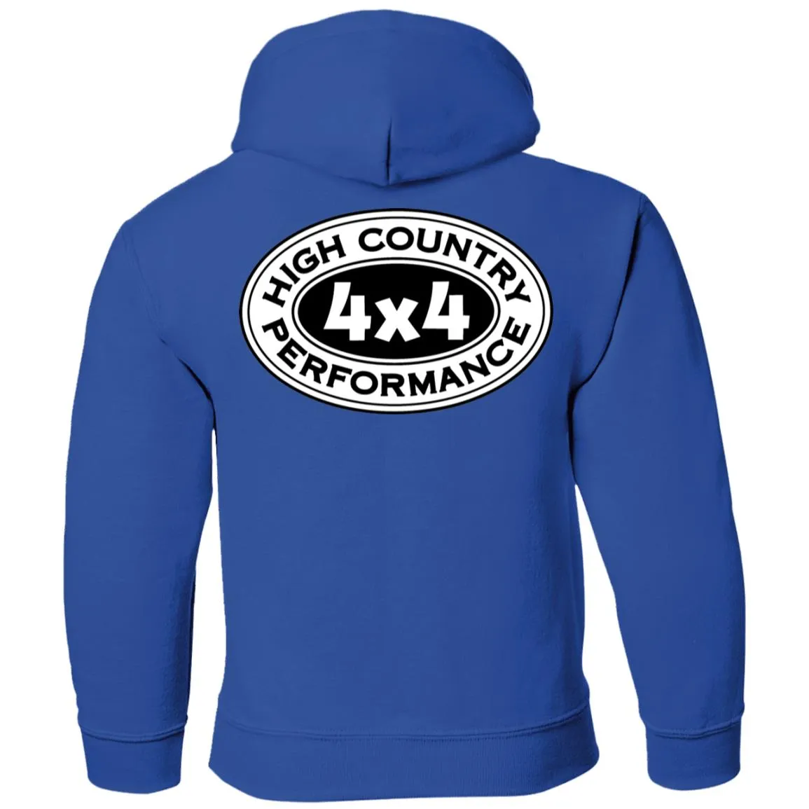 HCP4x4 black & white logo 2-sided print G185B Gildan Youth Pullover Hoodie