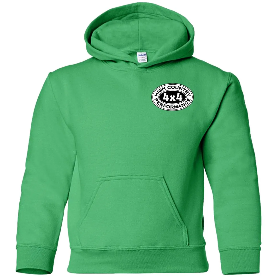 HCP4x4 black & white logo 2-sided print G185B Gildan Youth Pullover Hoodie