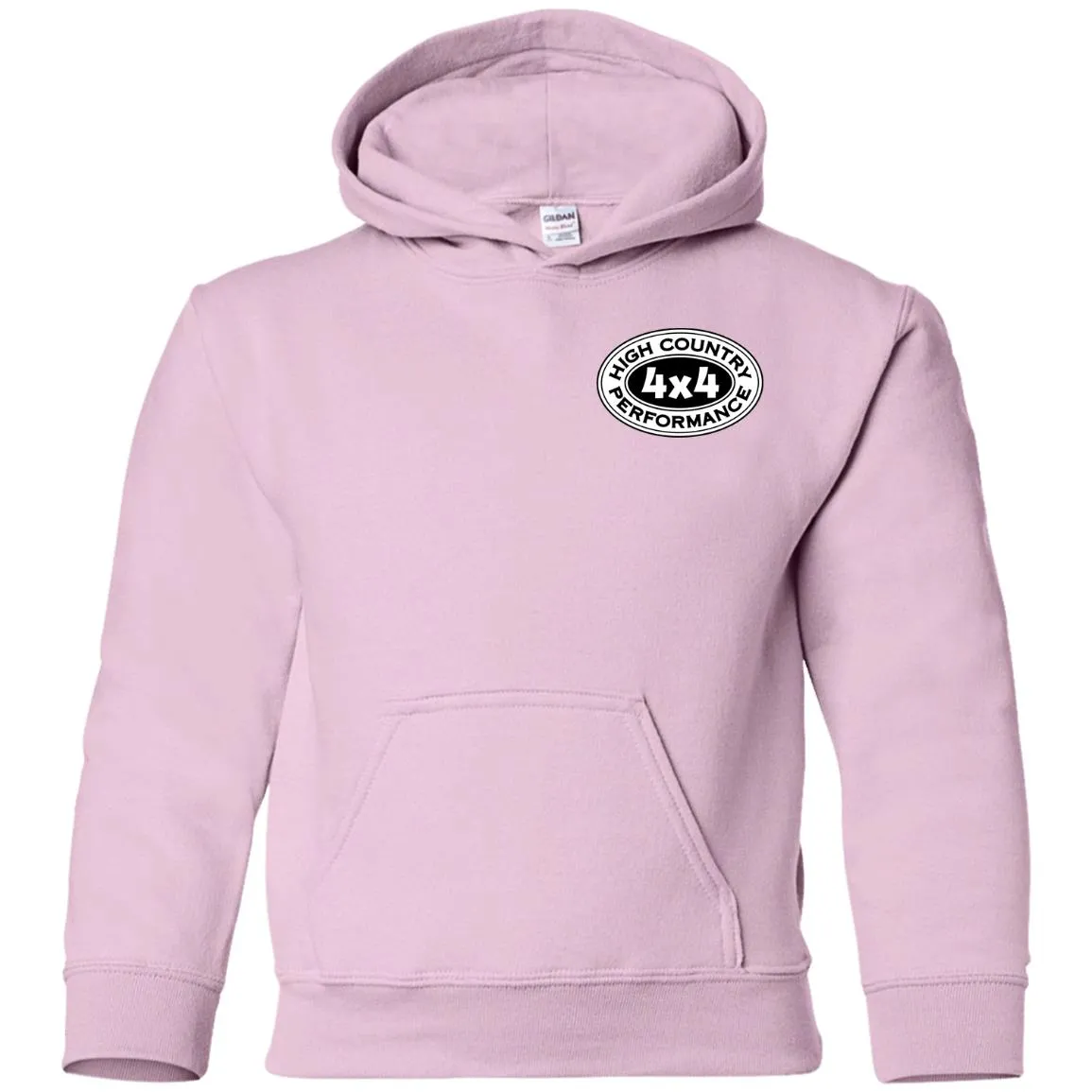 HCP4x4 black & white logo 2-sided print G185B Gildan Youth Pullover Hoodie