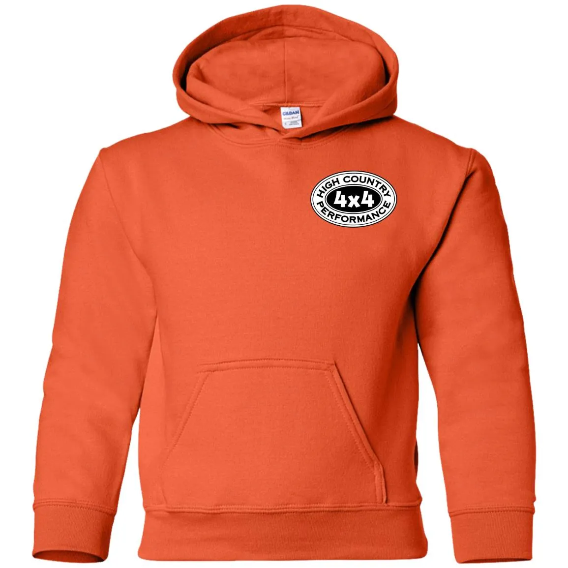 HCP4x4 black & white logo 2-sided print G185B Gildan Youth Pullover Hoodie