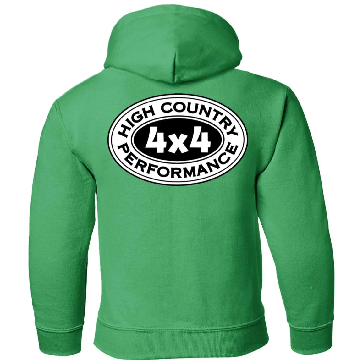 HCP4x4 black & white logo 2-sided print G185B Gildan Youth Pullover Hoodie