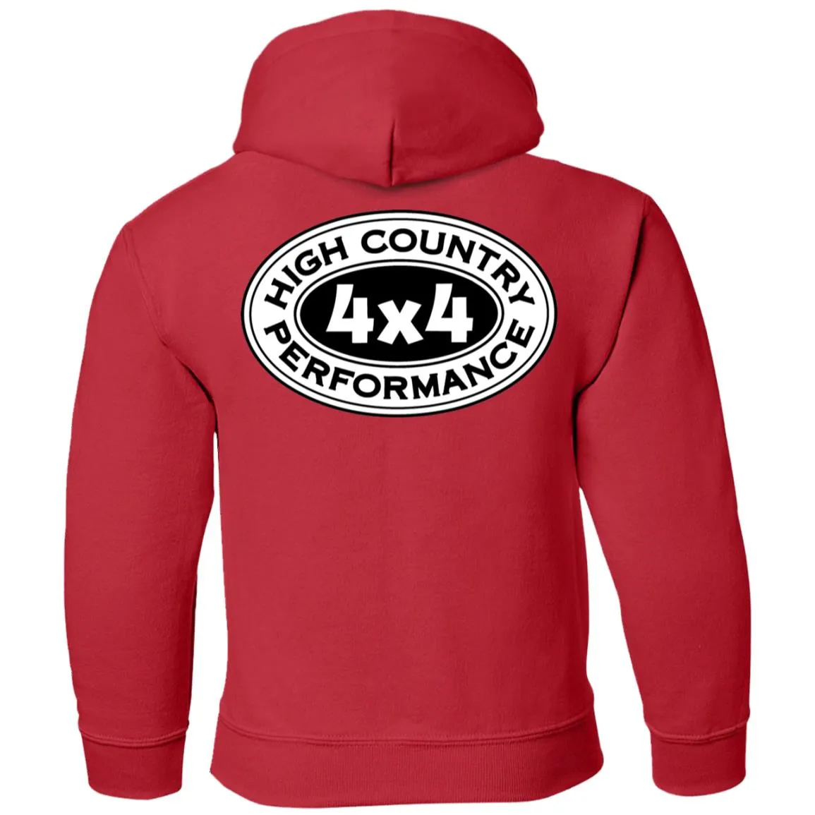 HCP4x4 black & white logo 2-sided print G185B Gildan Youth Pullover Hoodie