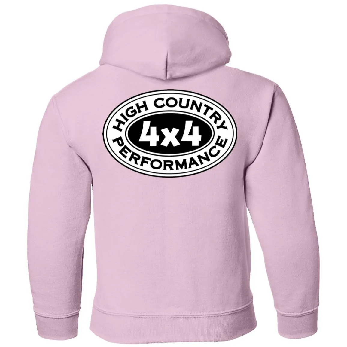 HCP4x4 black & white logo 2-sided print G185B Gildan Youth Pullover Hoodie