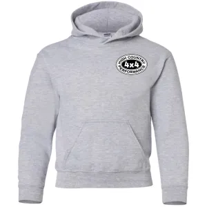HCP4x4 black & white logo 2-sided print G185B Gildan Youth Pullover Hoodie