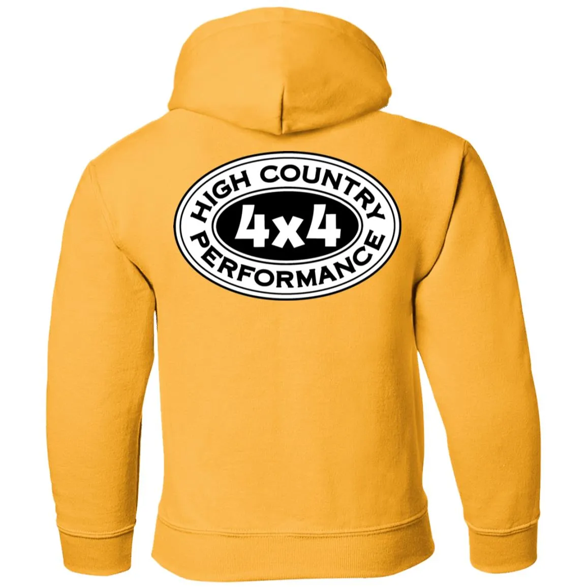 HCP4x4 black & white logo 2-sided print G185B Gildan Youth Pullover Hoodie