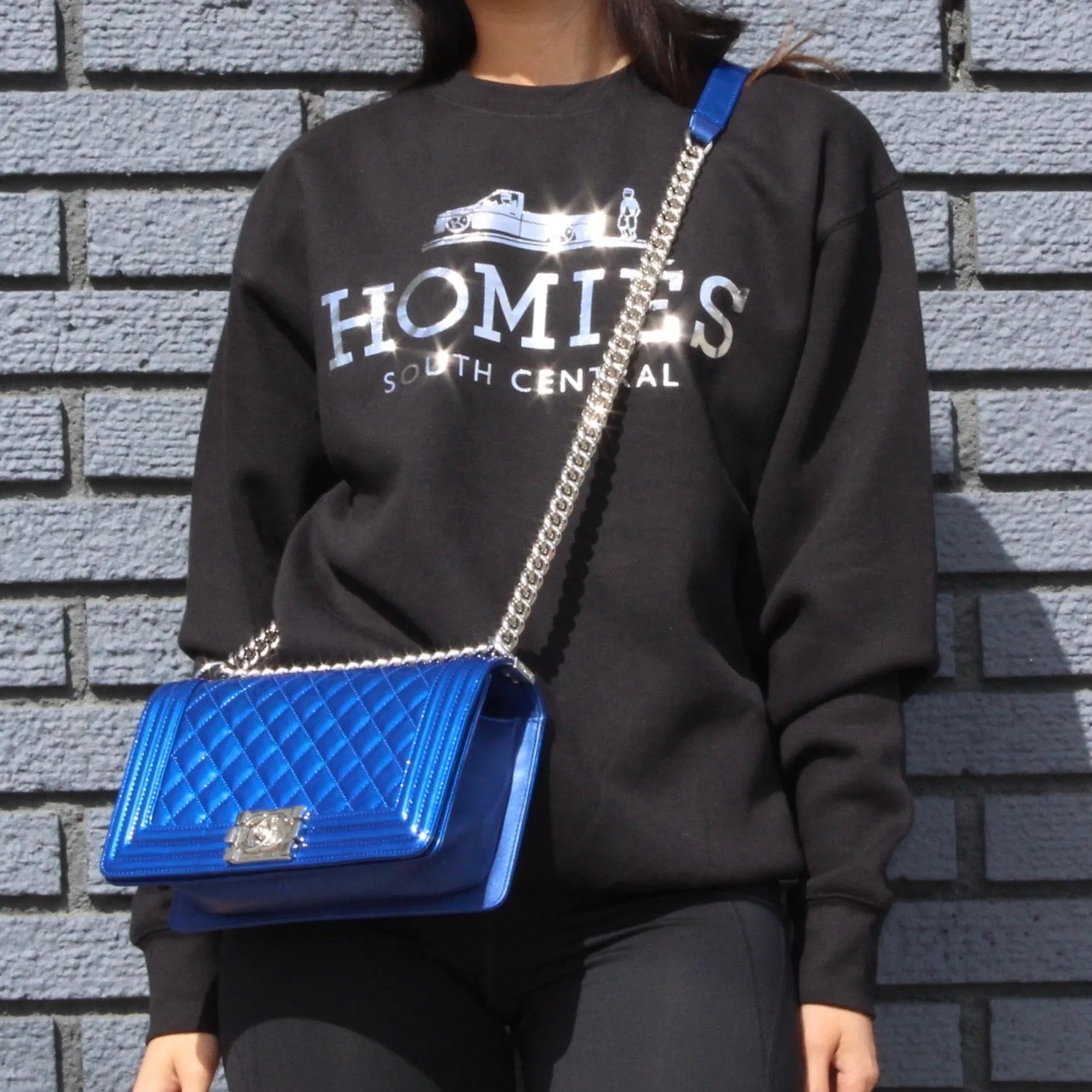 HOMIÉS SILVER FOIL SWEATSHIRT
