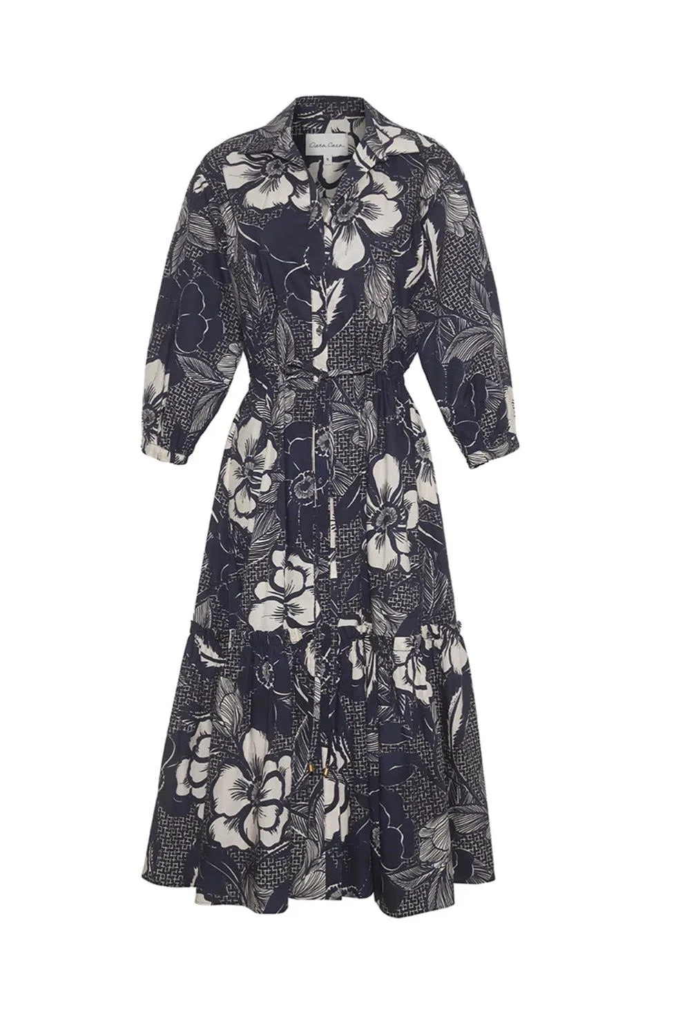 Hutton Dress (Blue Geo Garden)
