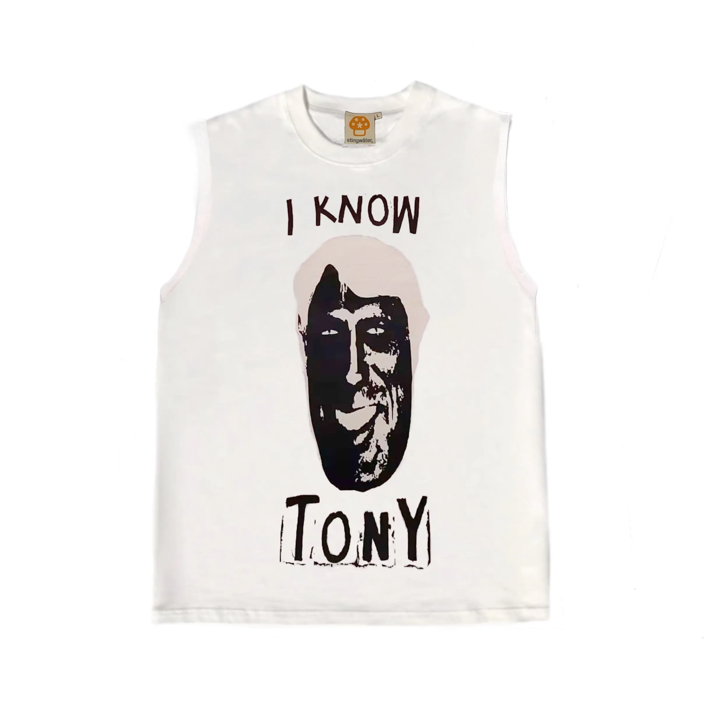 I Know Tony Sleeveless T-Shirt White