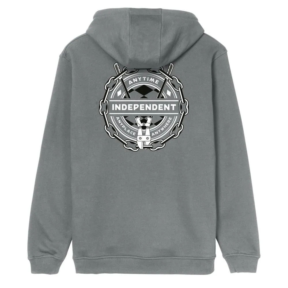 Independent Anytime Anywhere Chain Zip Hoodie - Charcoal