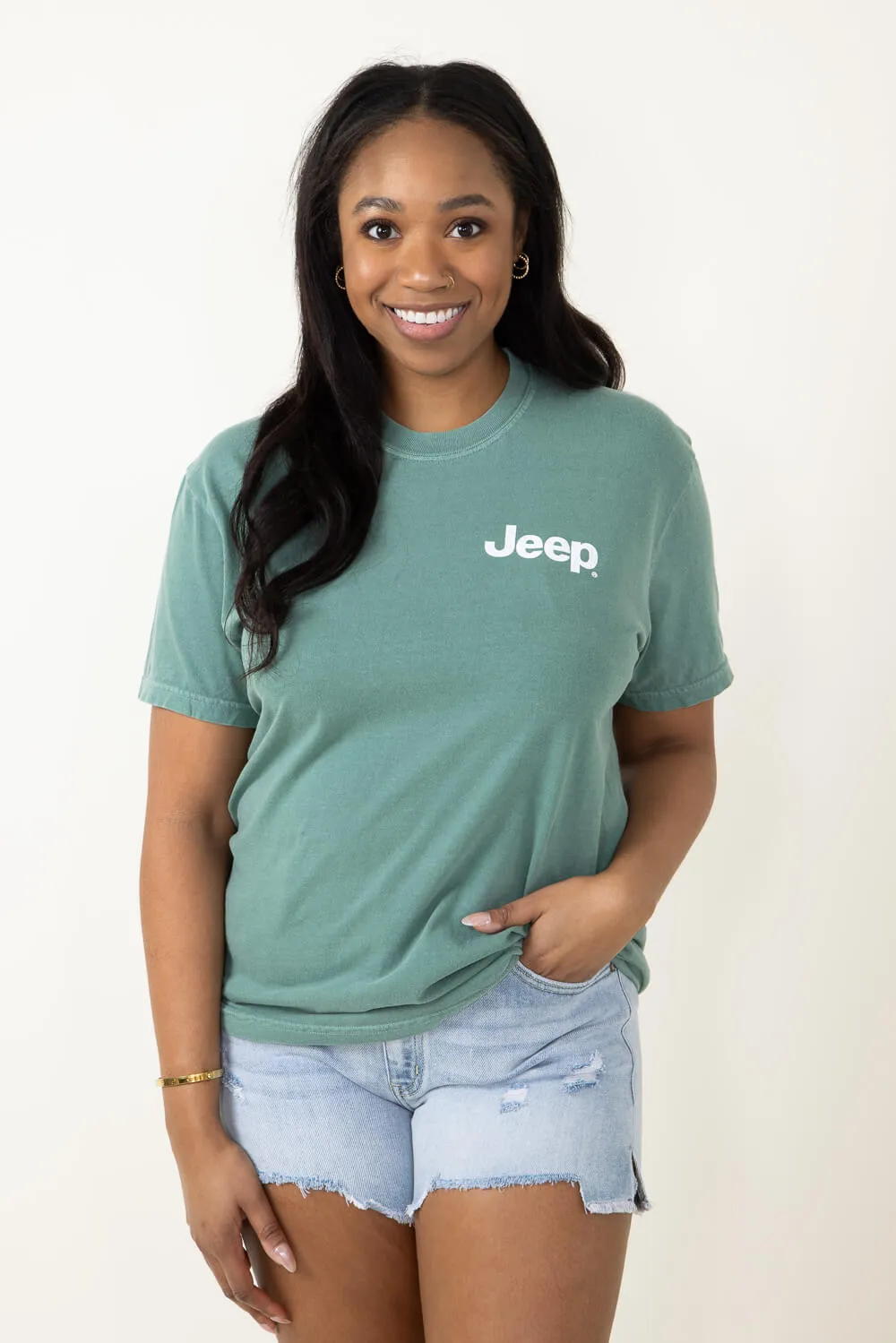 Jeep Off Road Trip T-Shirt in Green | 3772-GREEN