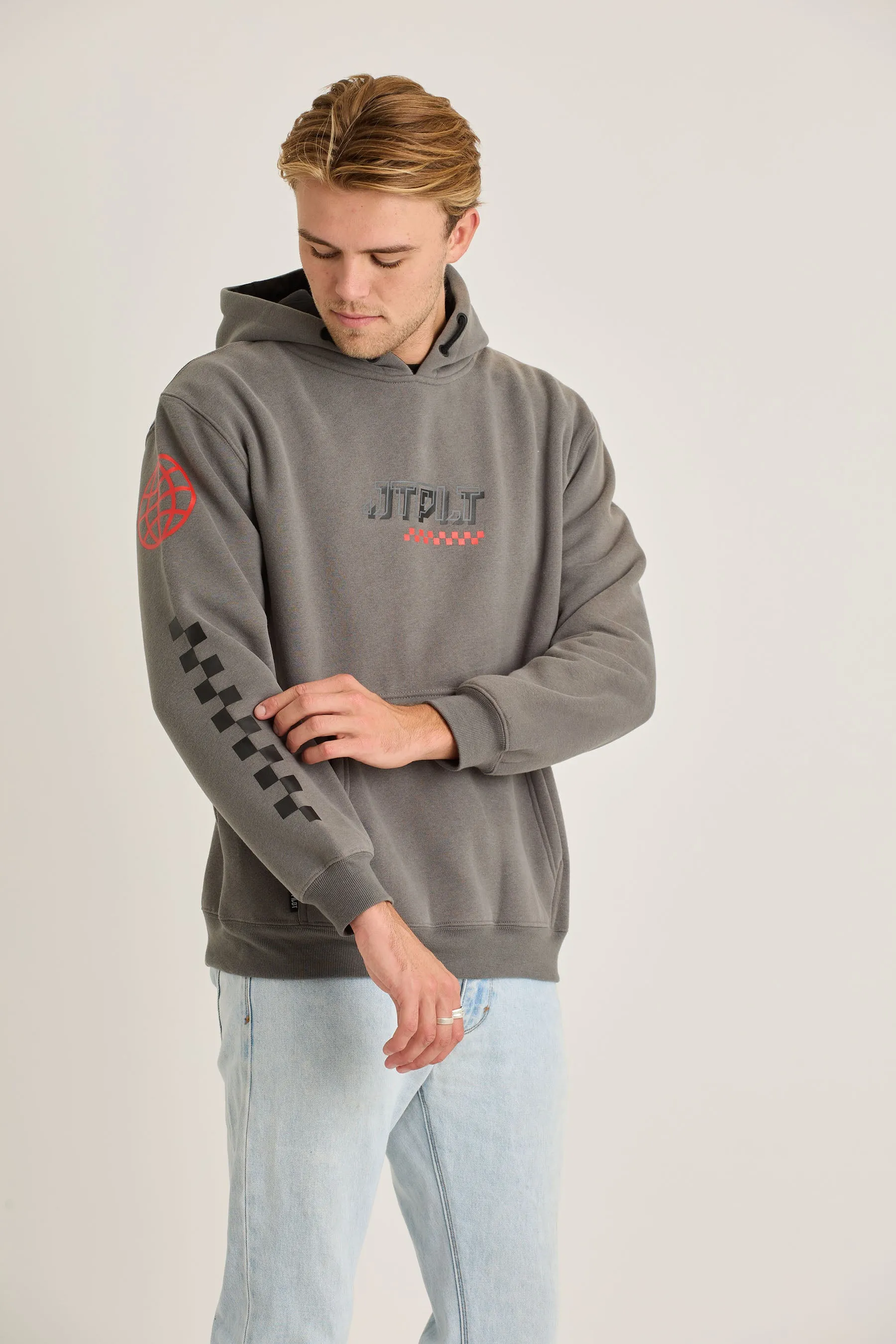 Jetpilot Tech Mens Pullover - Charcoal