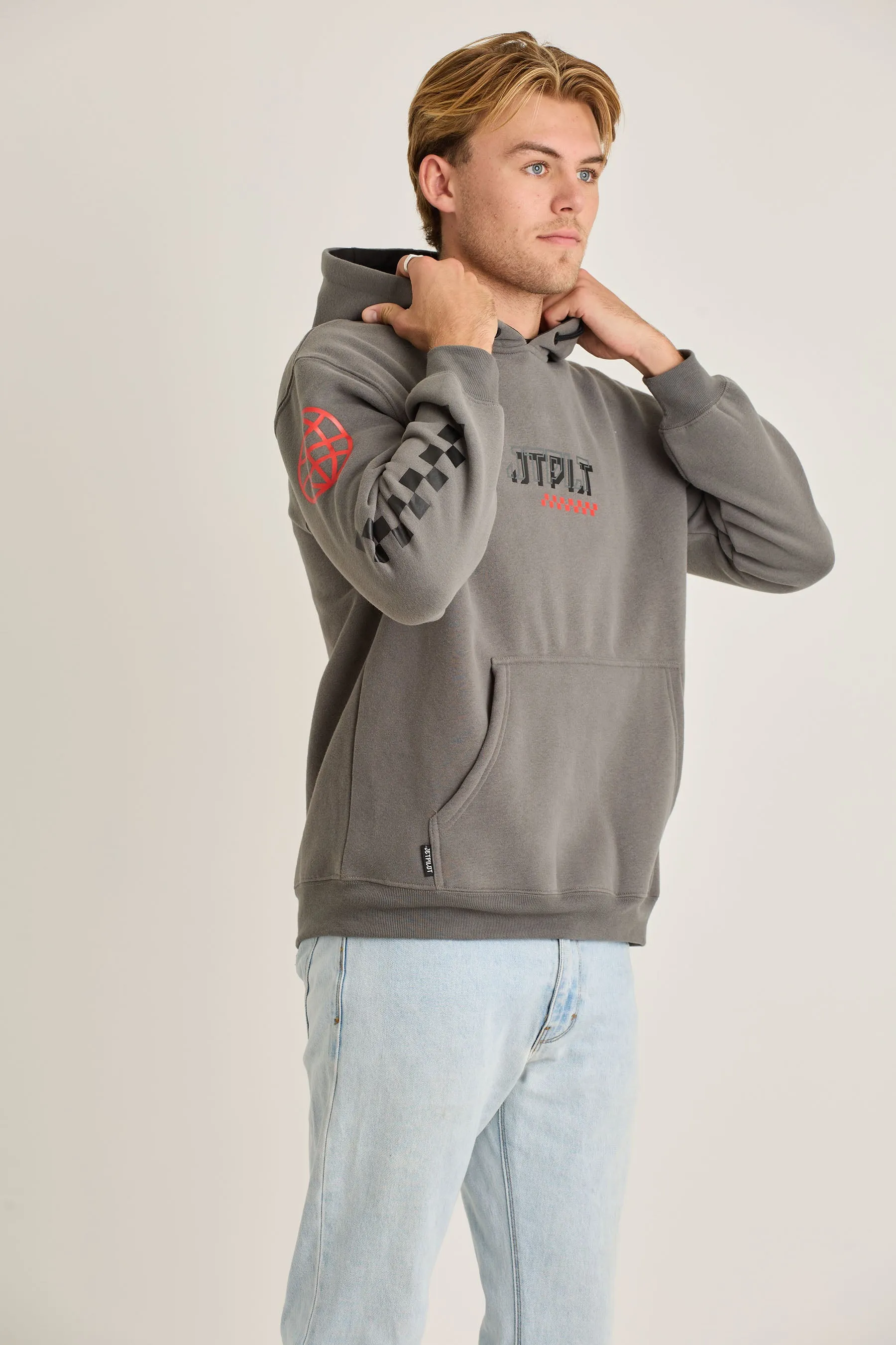 Jetpilot Tech Mens Pullover - Charcoal