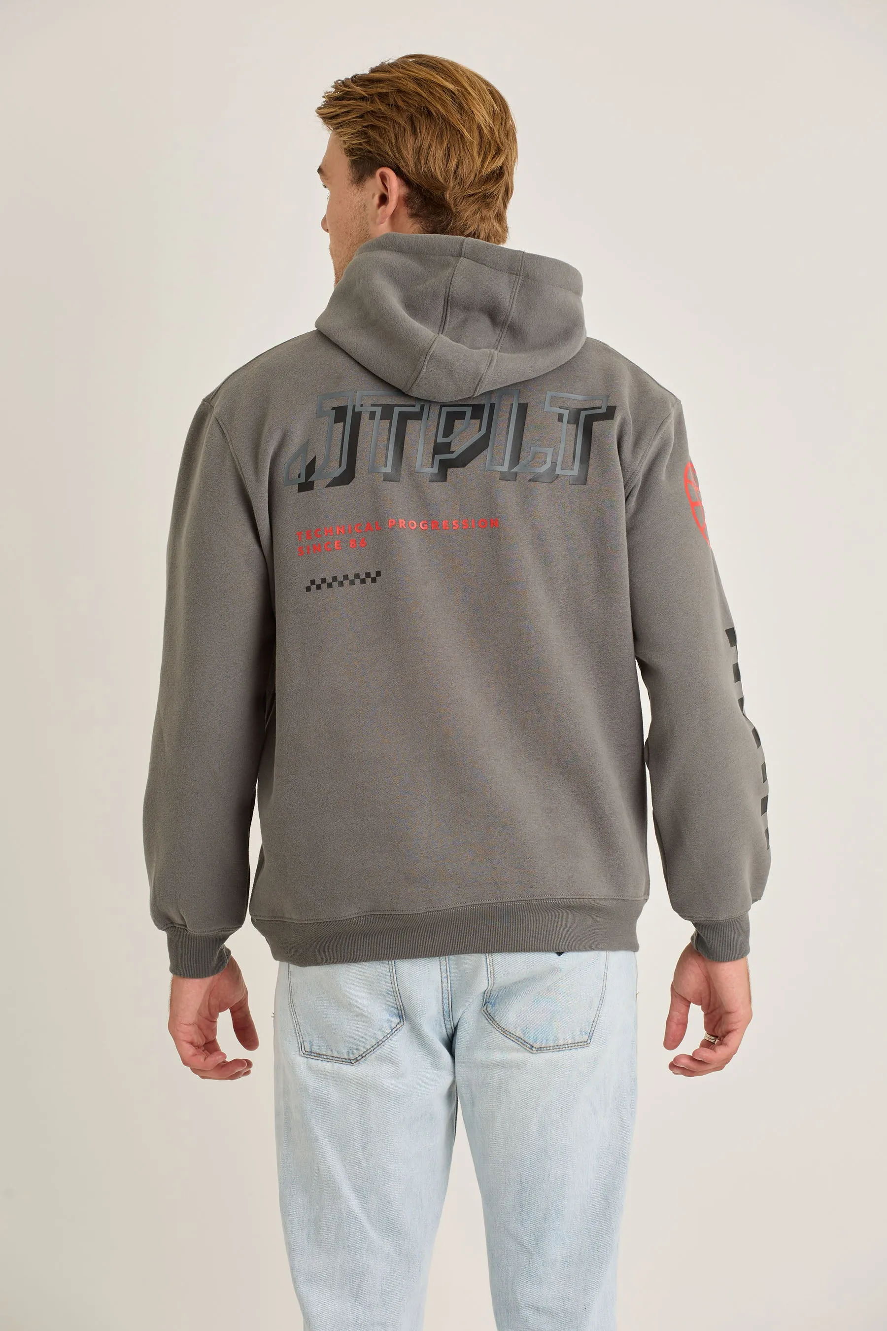 Jetpilot Tech Mens Pullover - Charcoal