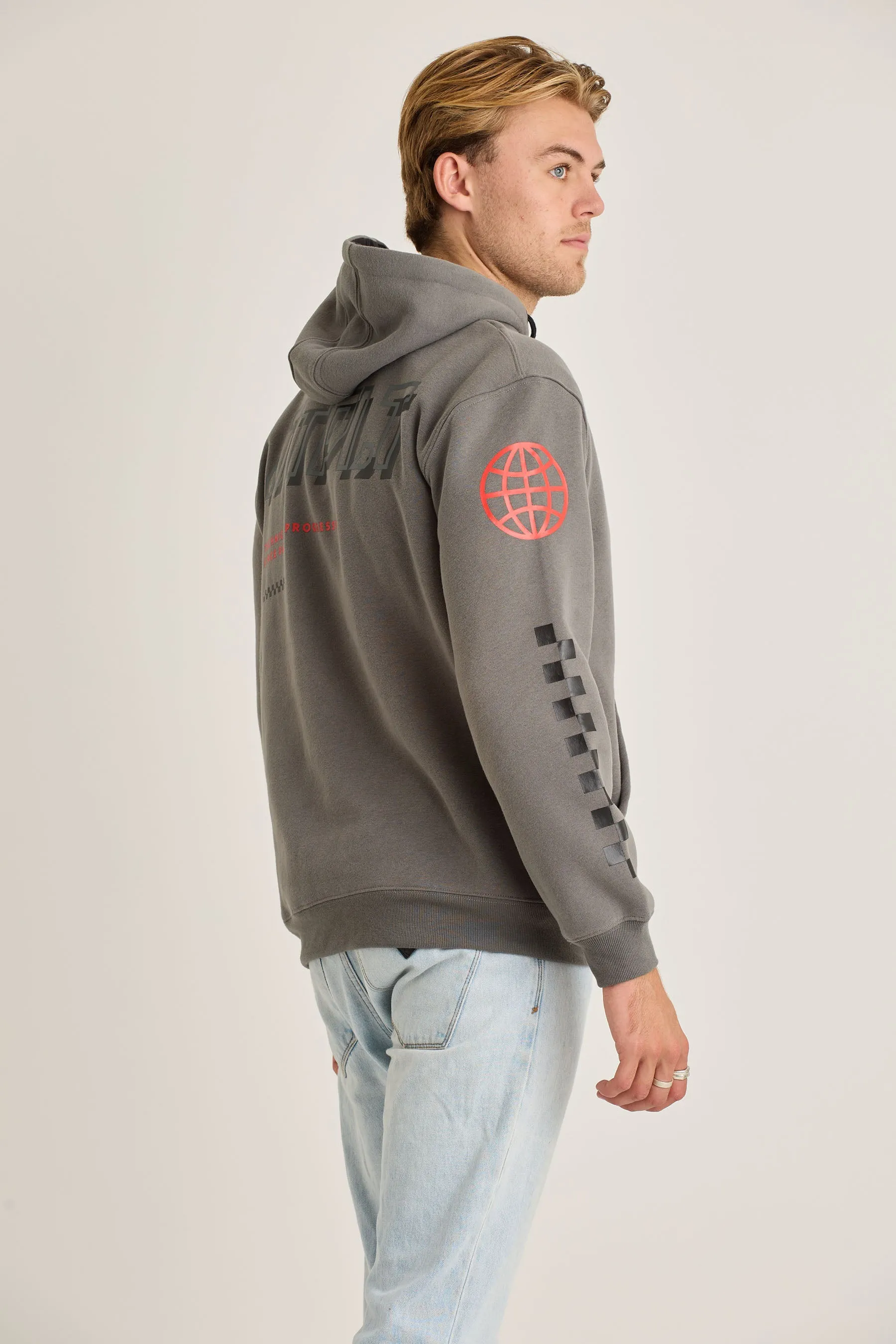 Jetpilot Tech Mens Pullover - Charcoal