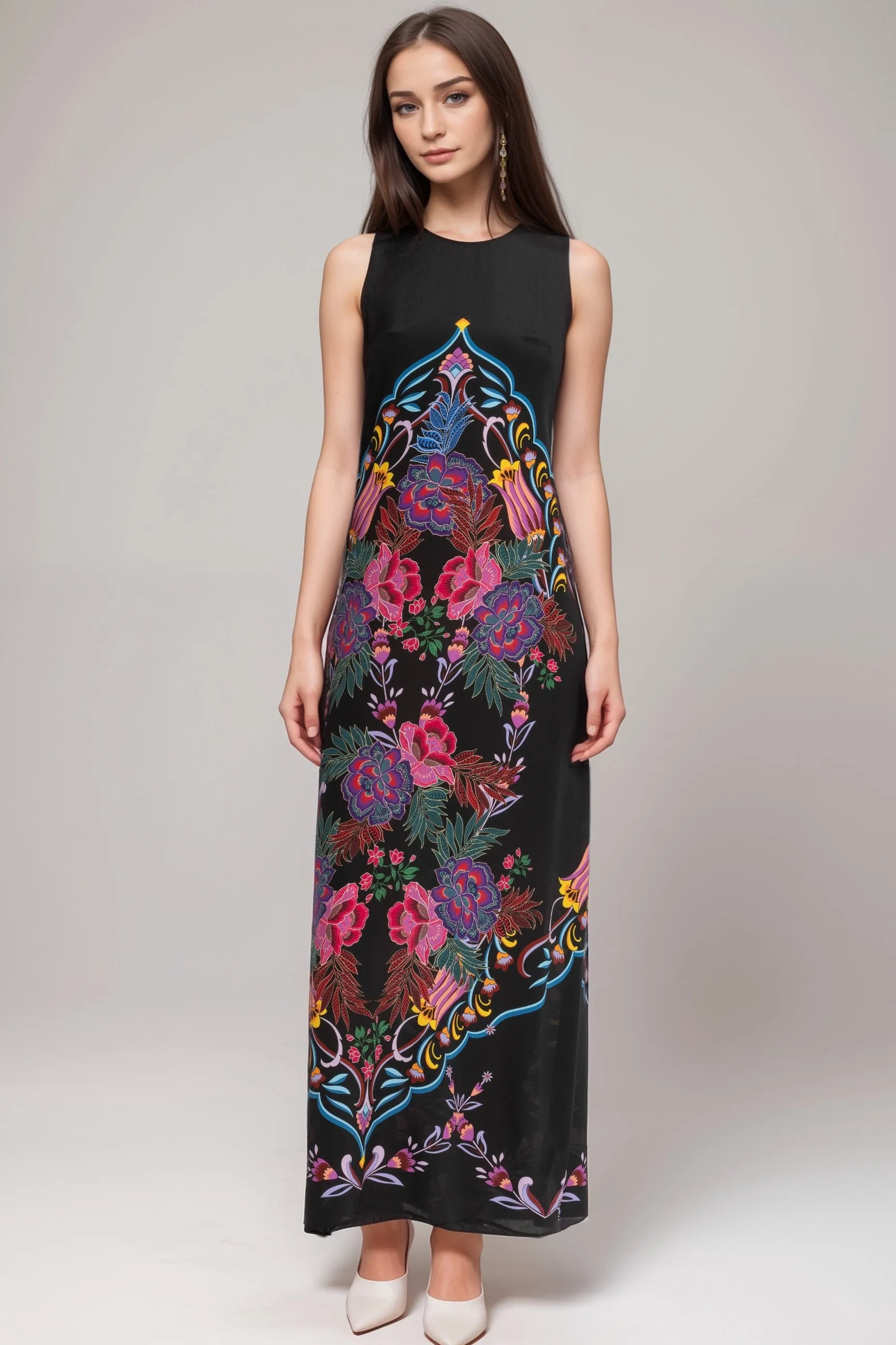 Johnny Was Jade Black Tatianna Maxi Dress L38824