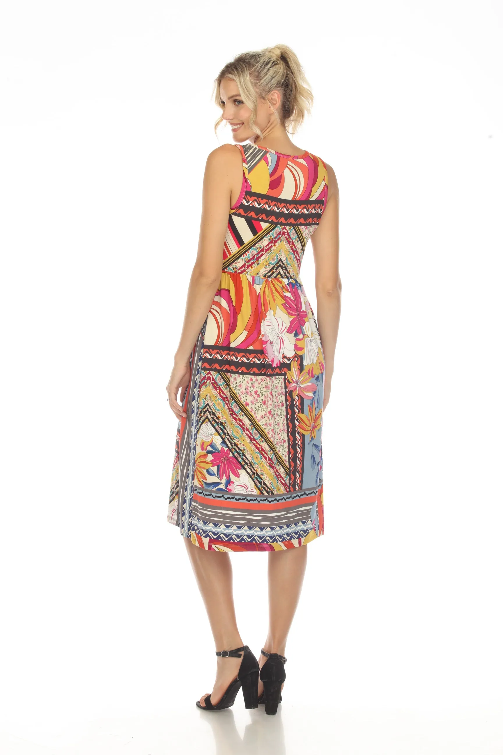 Johnny Was Rachel May Floral Easy Fit Tank Dress Boho Chic T33223