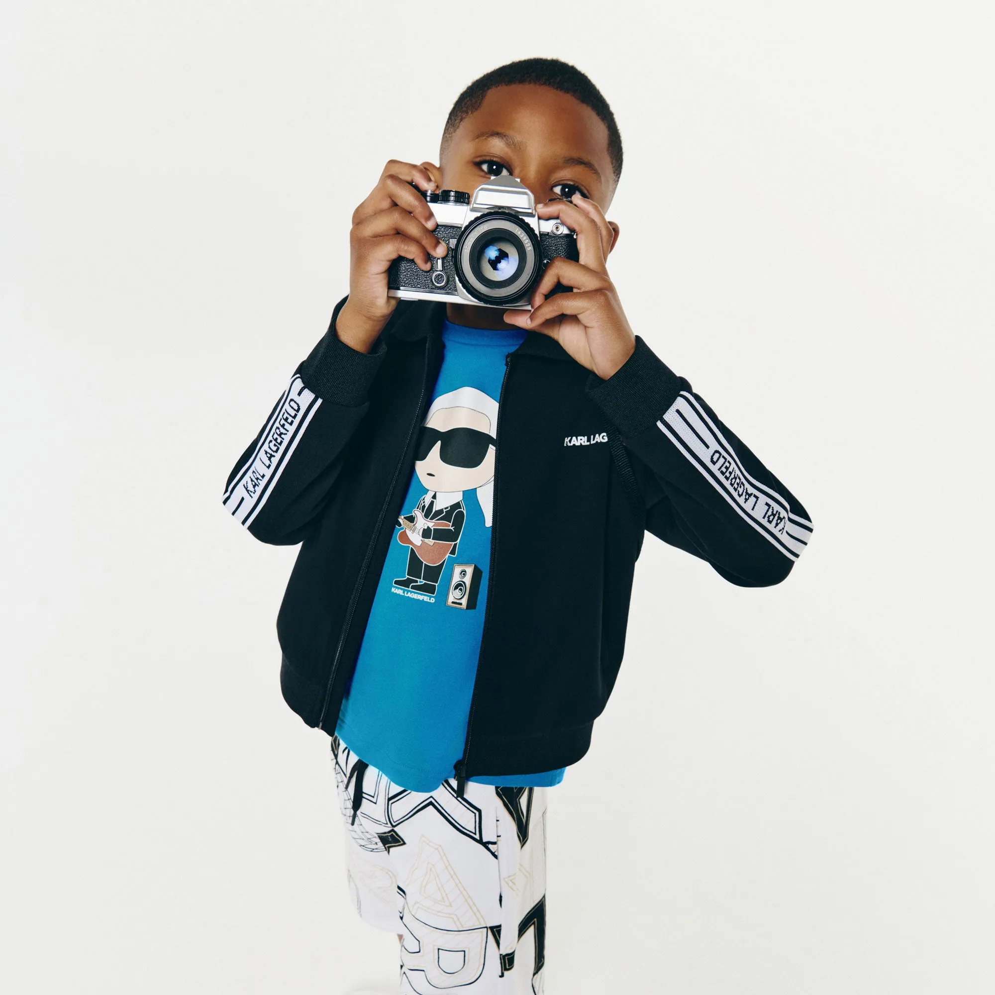 Karl Lagerfeld Blue Graphic T-shirt