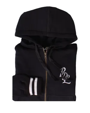 Kids Black Varsity Script Hoodie