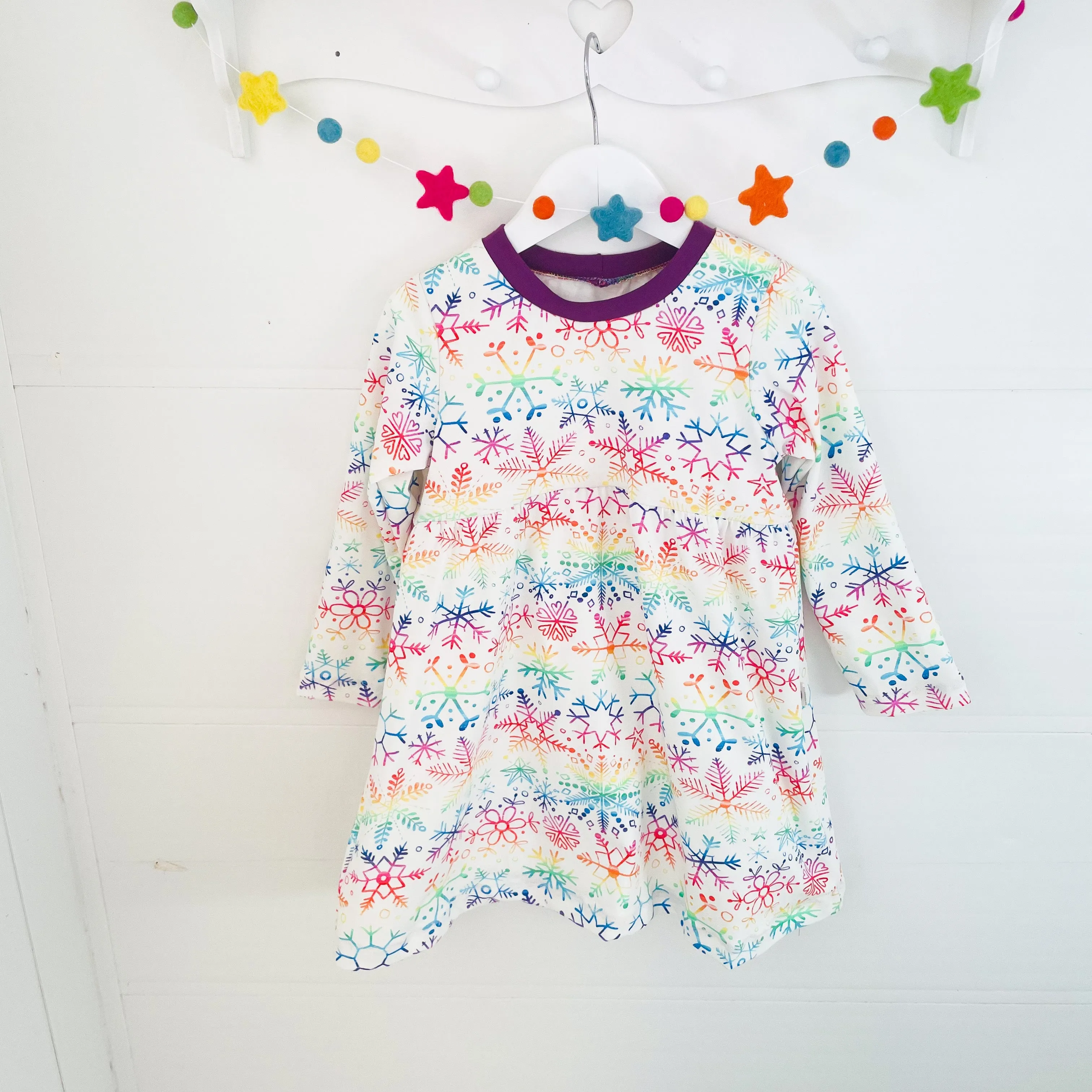 Kids Christmas Long Sleeve Dotty Dress