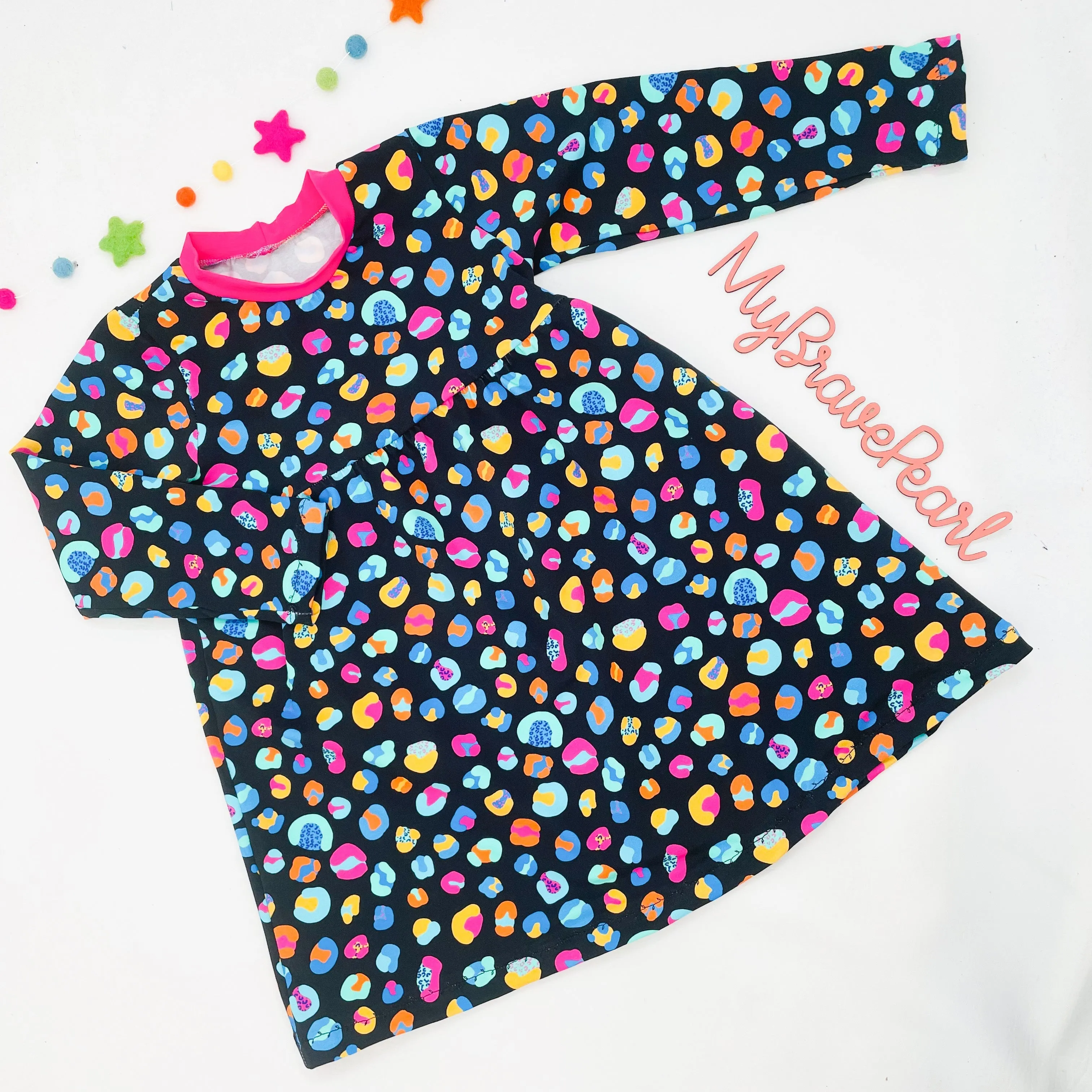 Kids Christmas Long Sleeve Dotty Dress