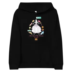 Kids fleece hoodie 'Pink Princess'