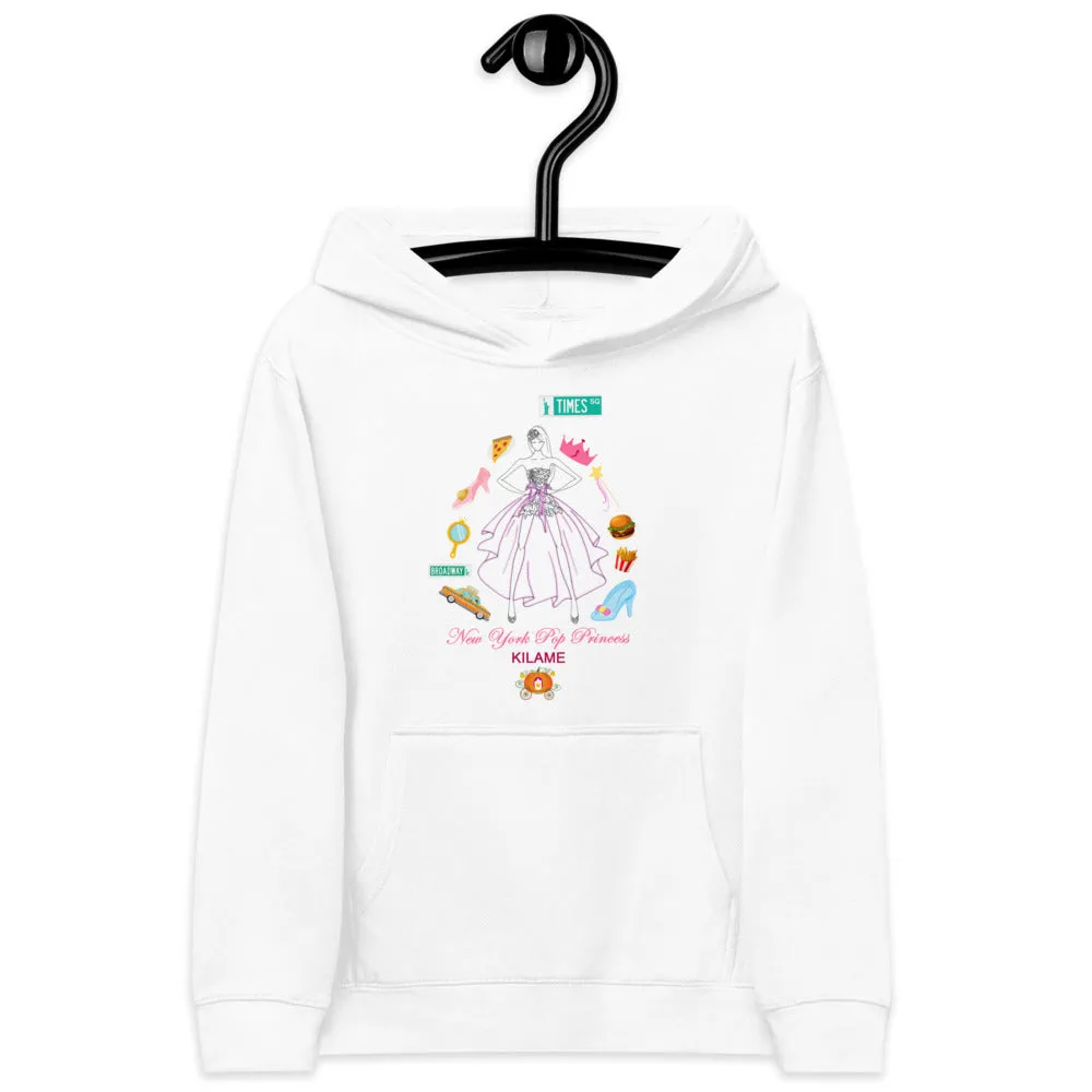 Kids fleece hoodie 'Pink Princess'