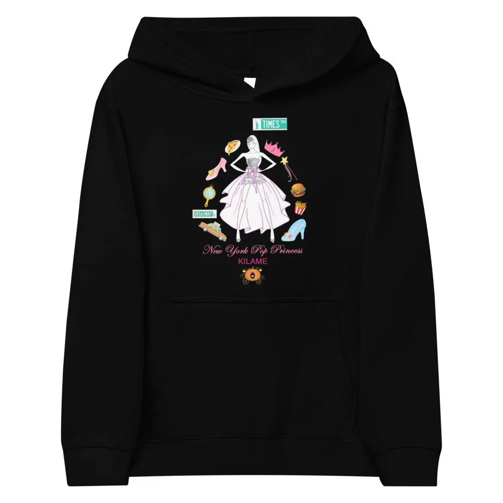Kids fleece hoodie 'Pink Princess'