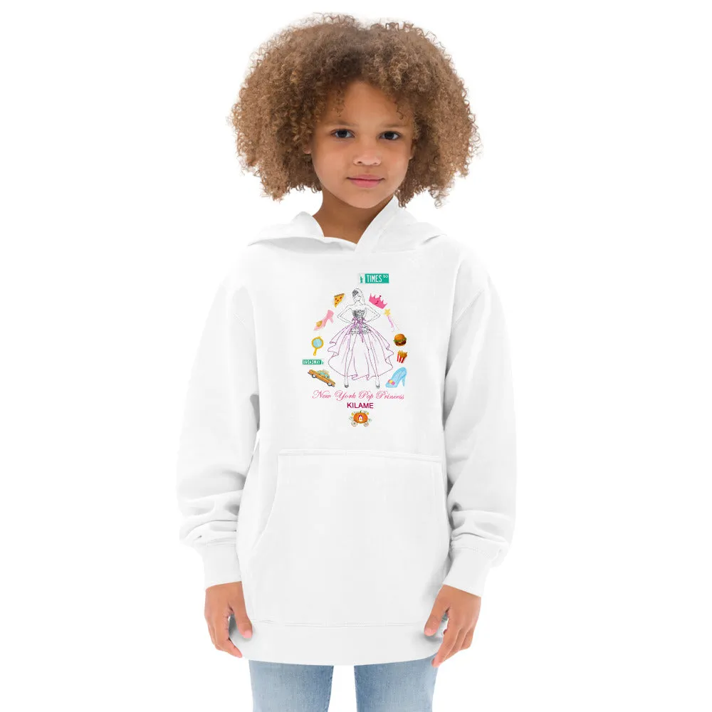 Kids fleece hoodie 'Pink Princess'