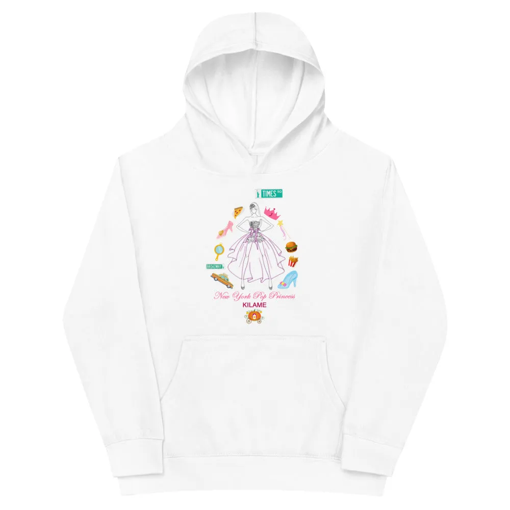 Kids fleece hoodie 'Pink Princess'