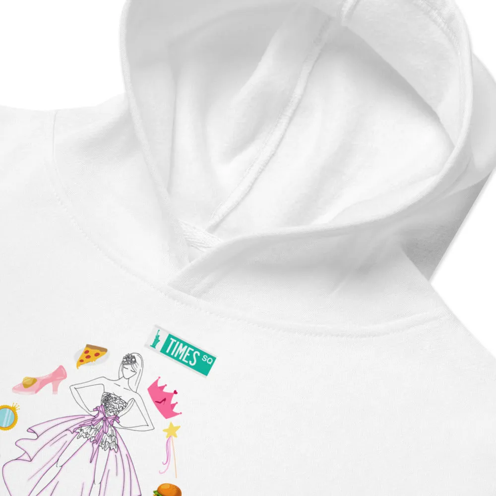 Kids fleece hoodie 'Pink Princess'