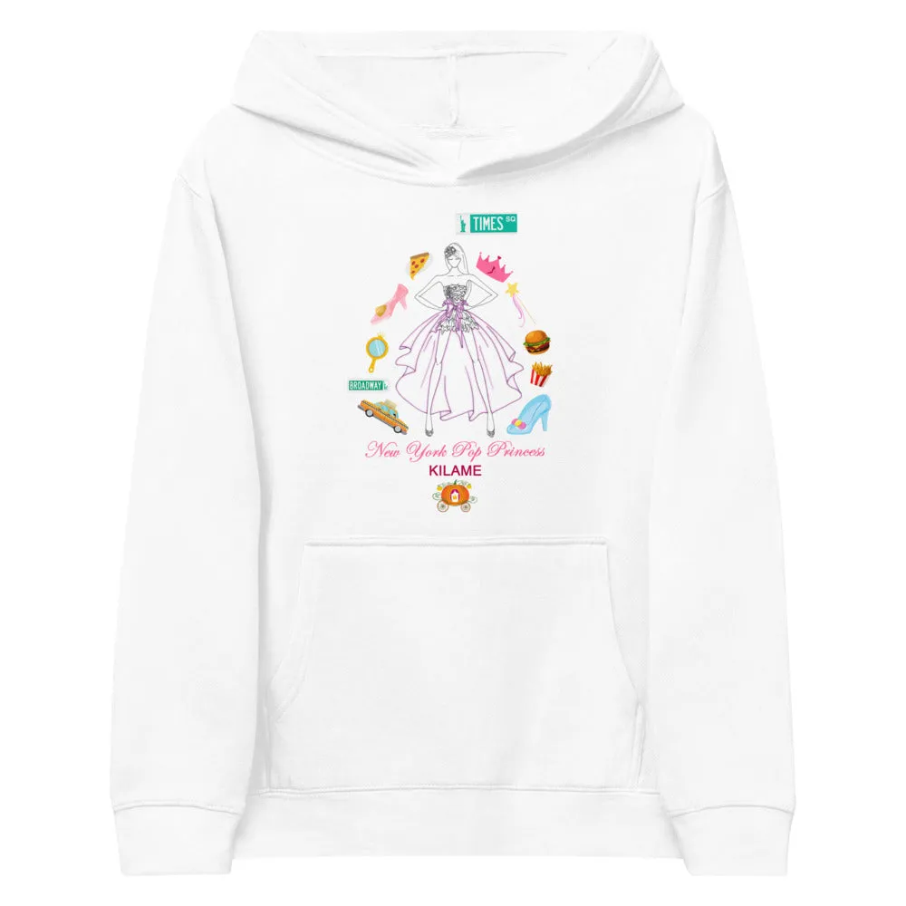 Kids fleece hoodie 'Pink Princess'