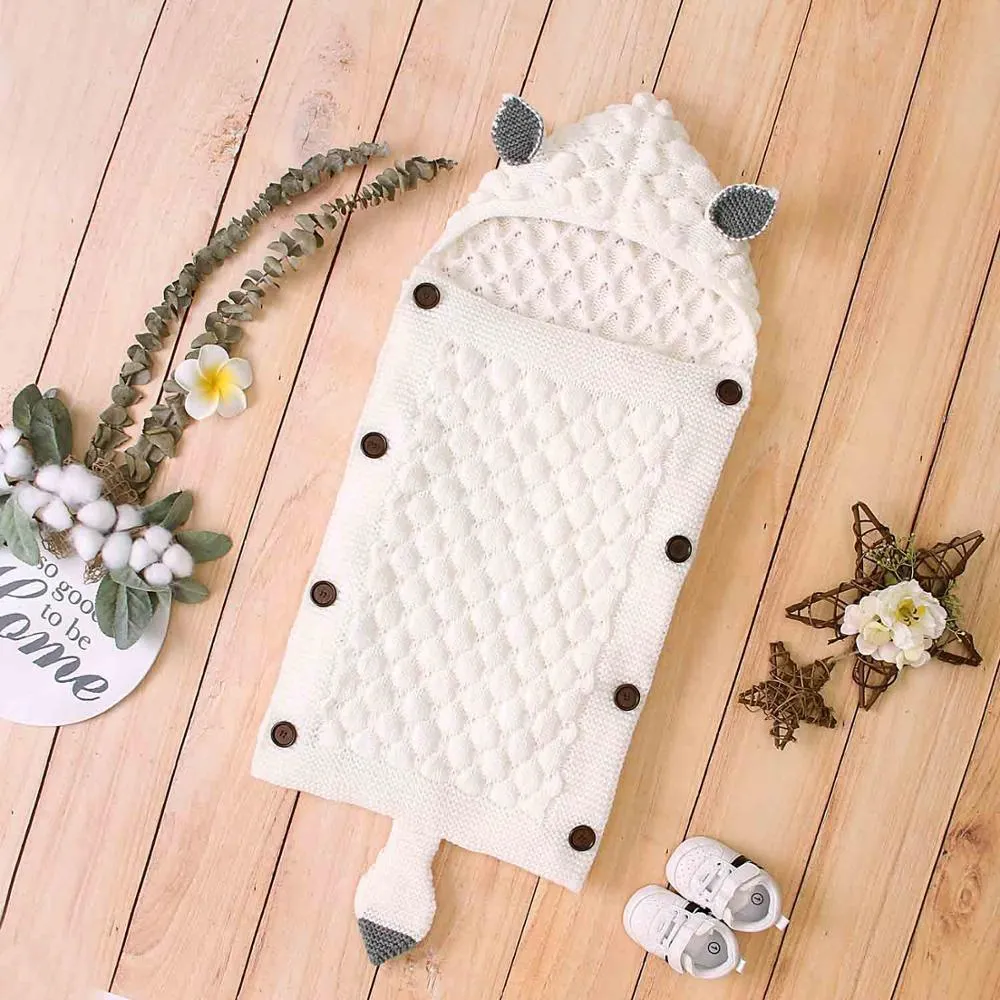 Knitted Fox Baby Pram Blanket