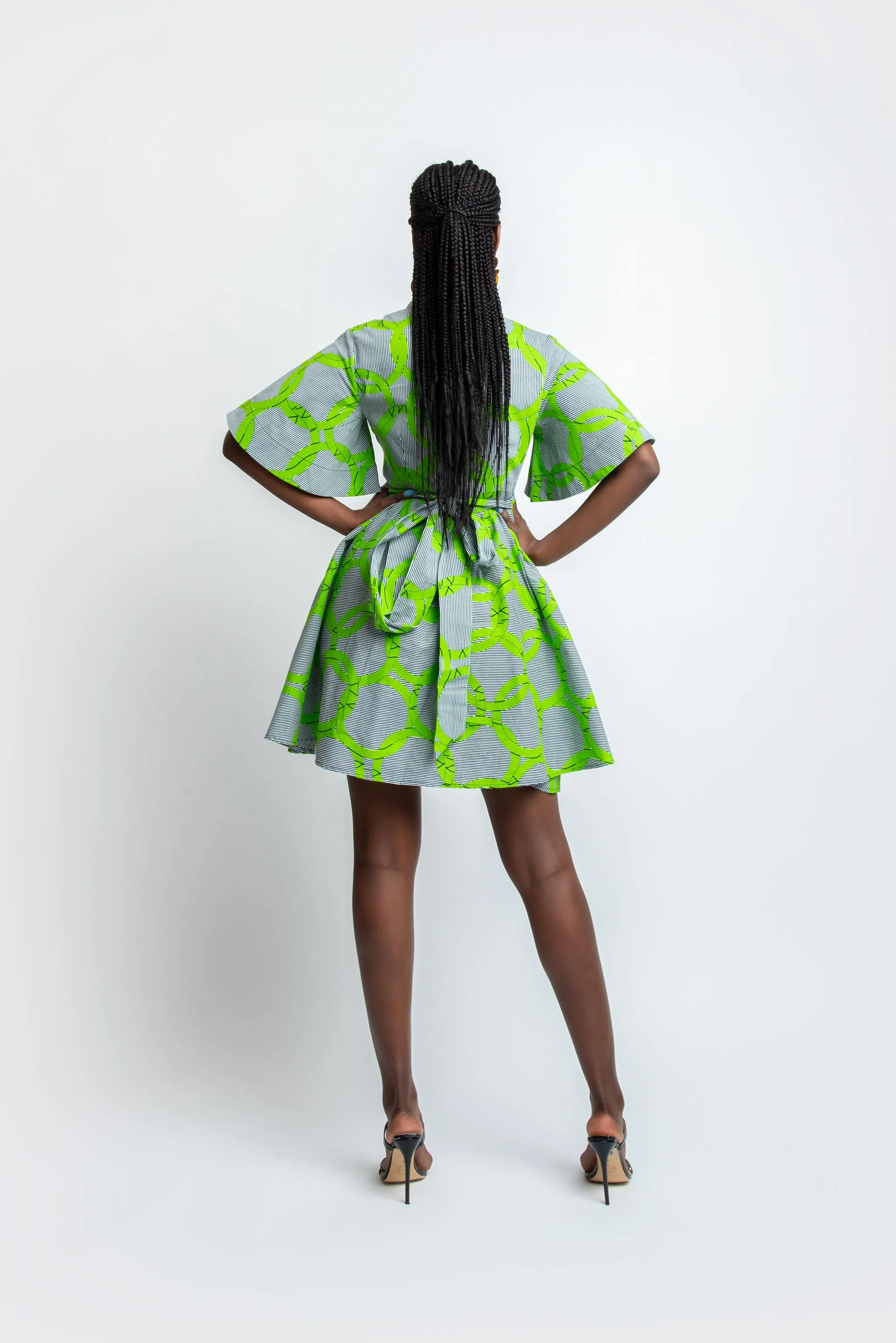 KOJO African Print Shirt Mini Dress