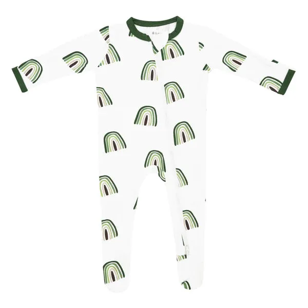 Kyte Baby Bamboo Zippered Footie - Hunter Rainbow