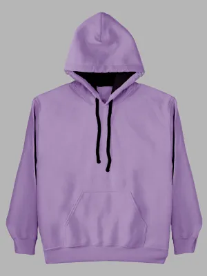 Lavender Plain Cotton Hoodie for Men & Women