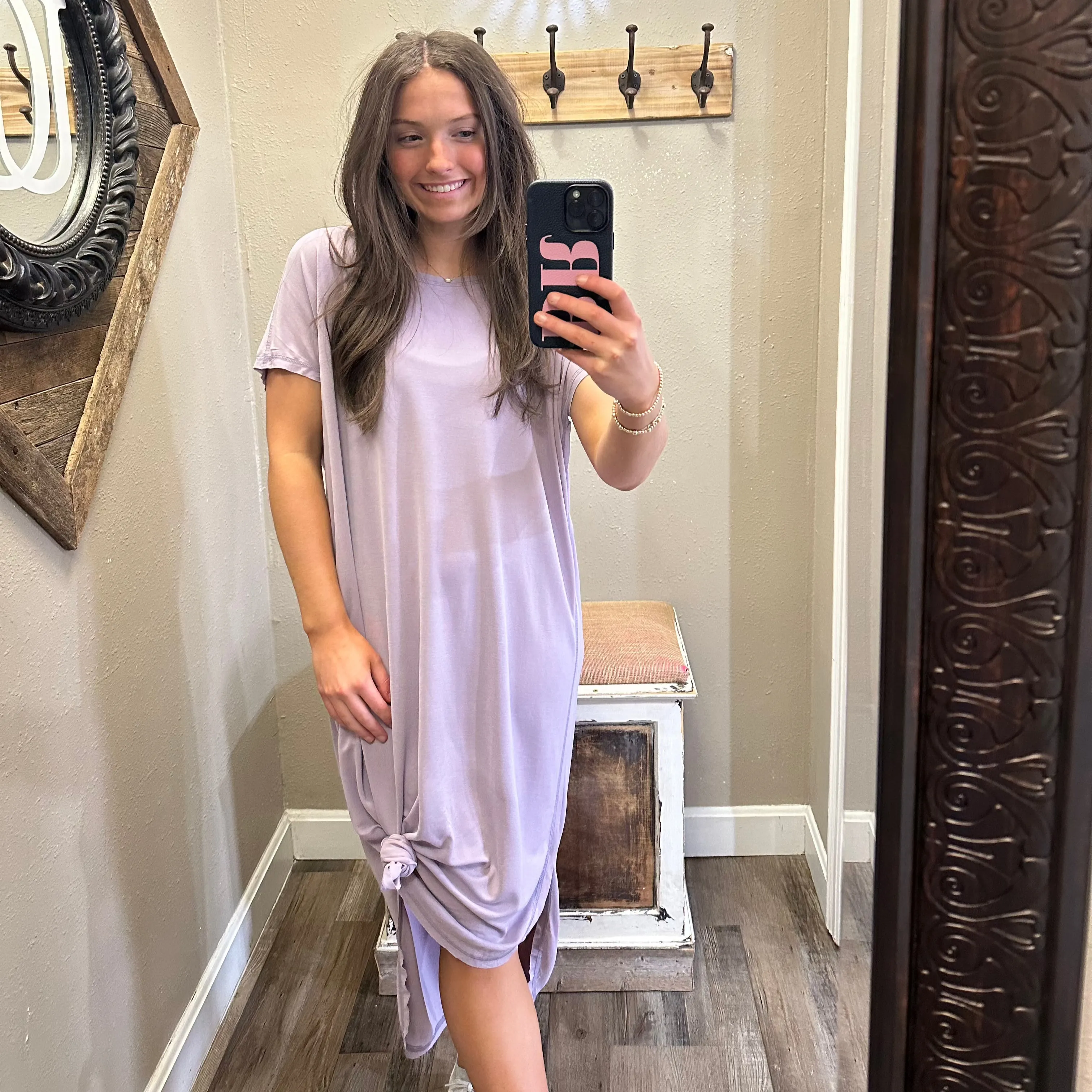 Lilac T Shirt Maxi Dress