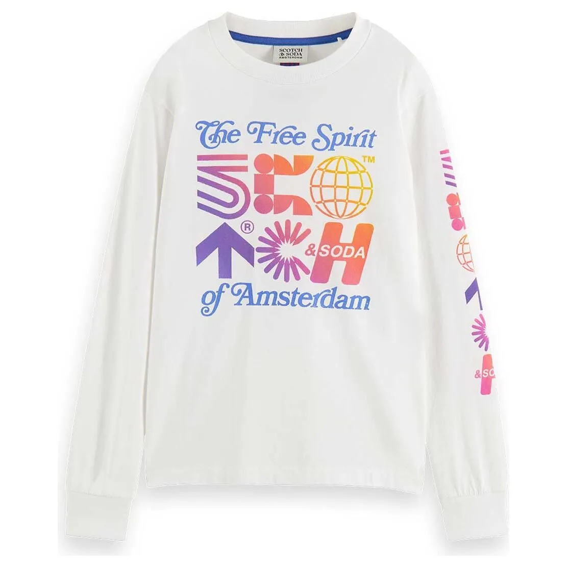 Long-Sleeved Artwork T-Shirt - White