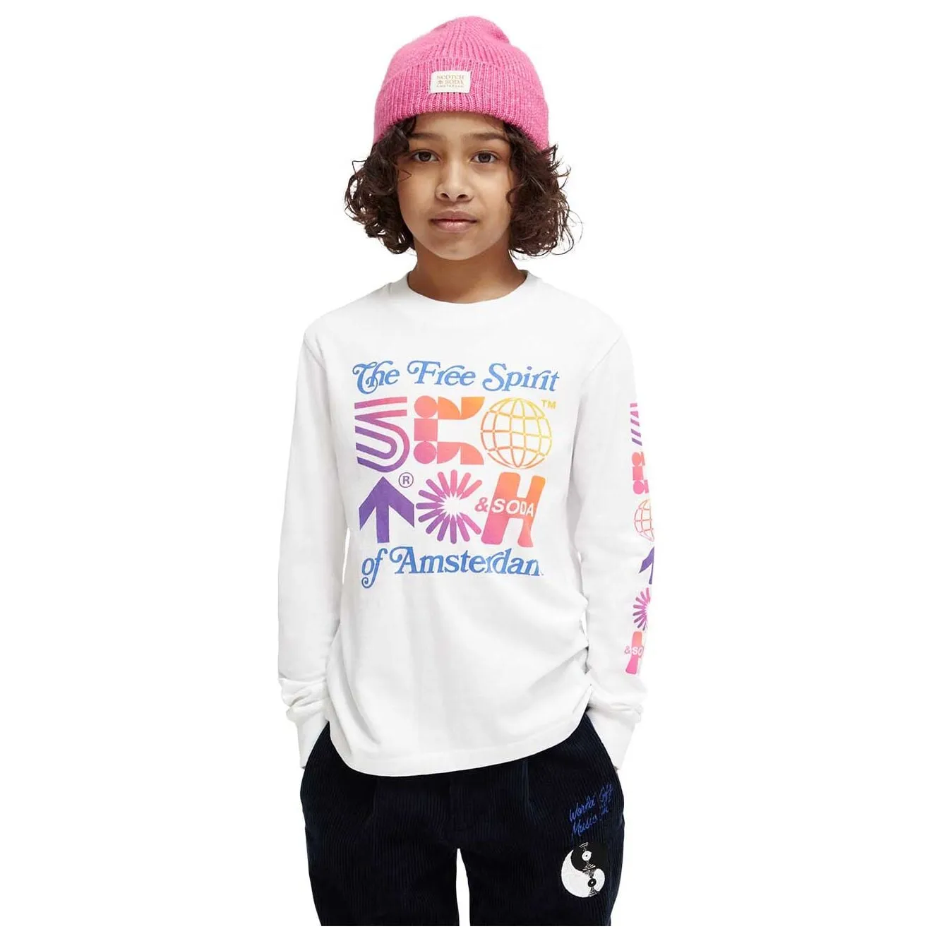 Long-Sleeved Artwork T-Shirt - White