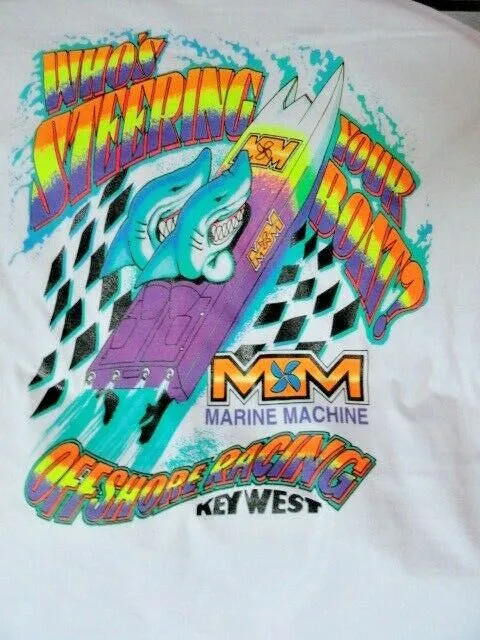 Marine Machine  " Who's Steering Your Boat ? " Power Boating Beefy-T Shirt