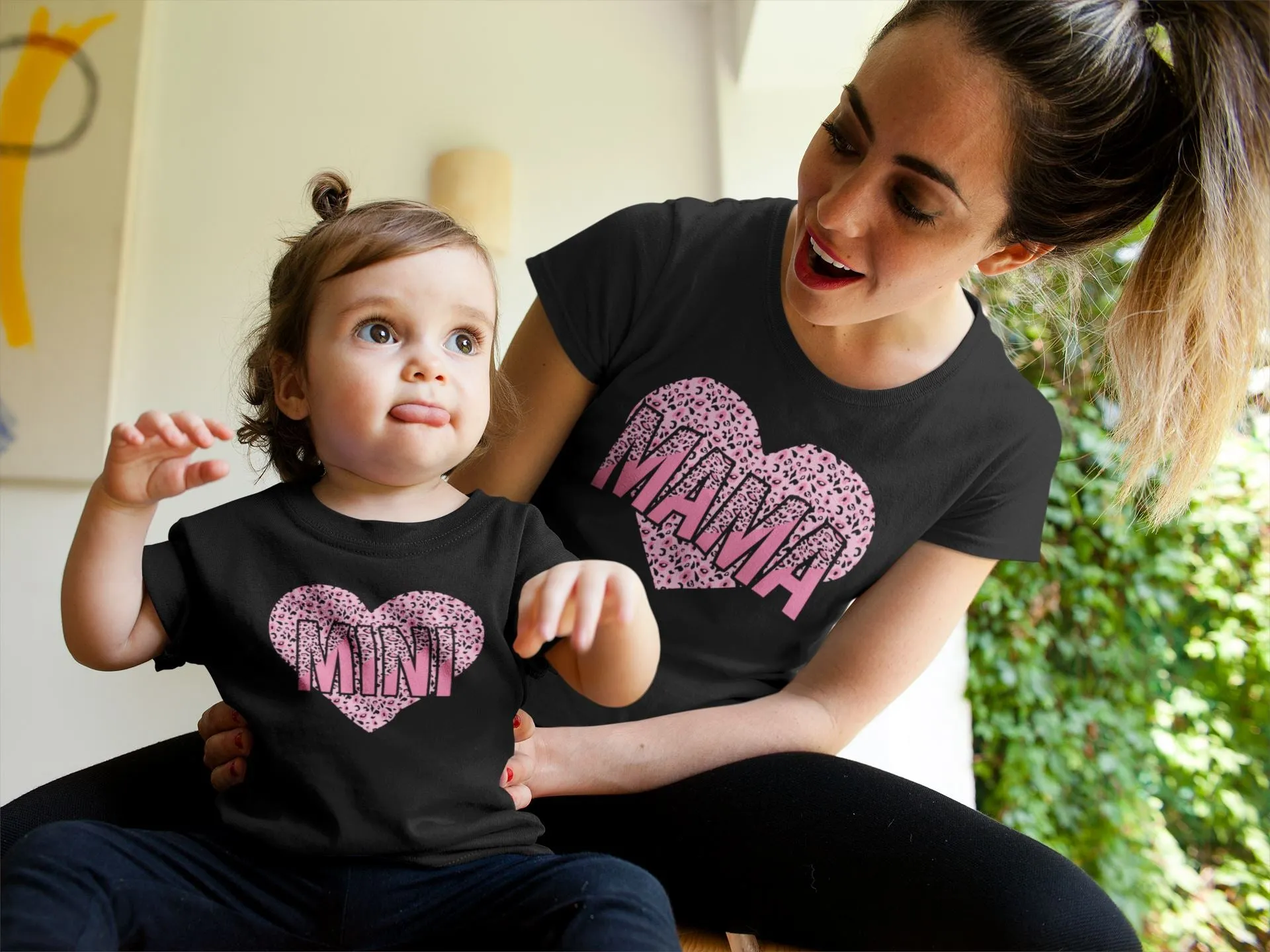 Matching Mama & Mini Heart T-shirts