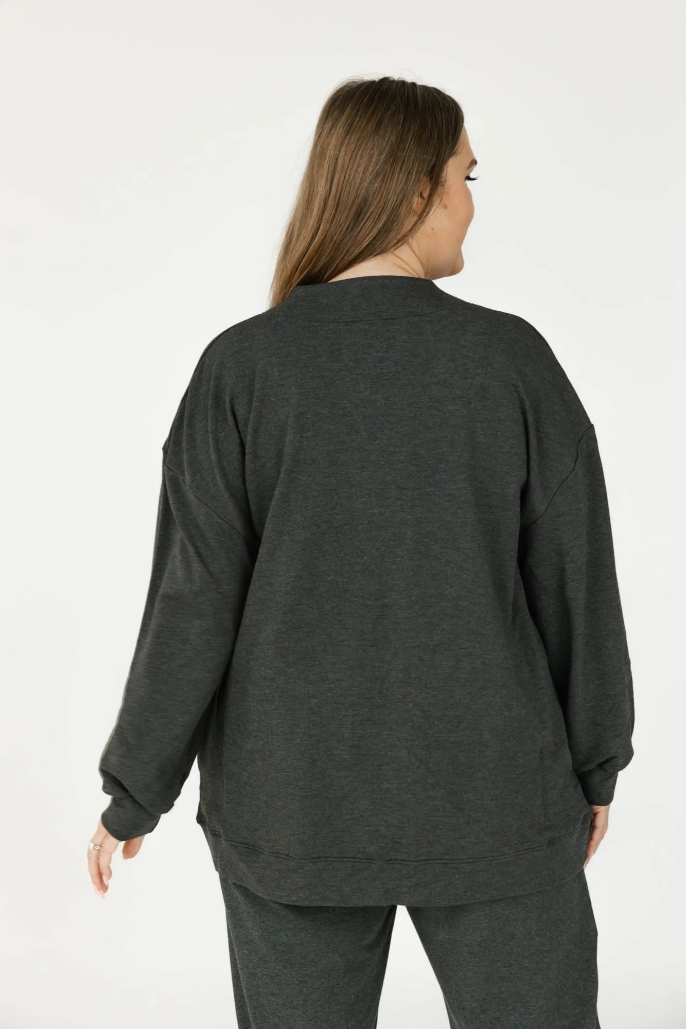 Maya Cardigan in Charcoal Mix
