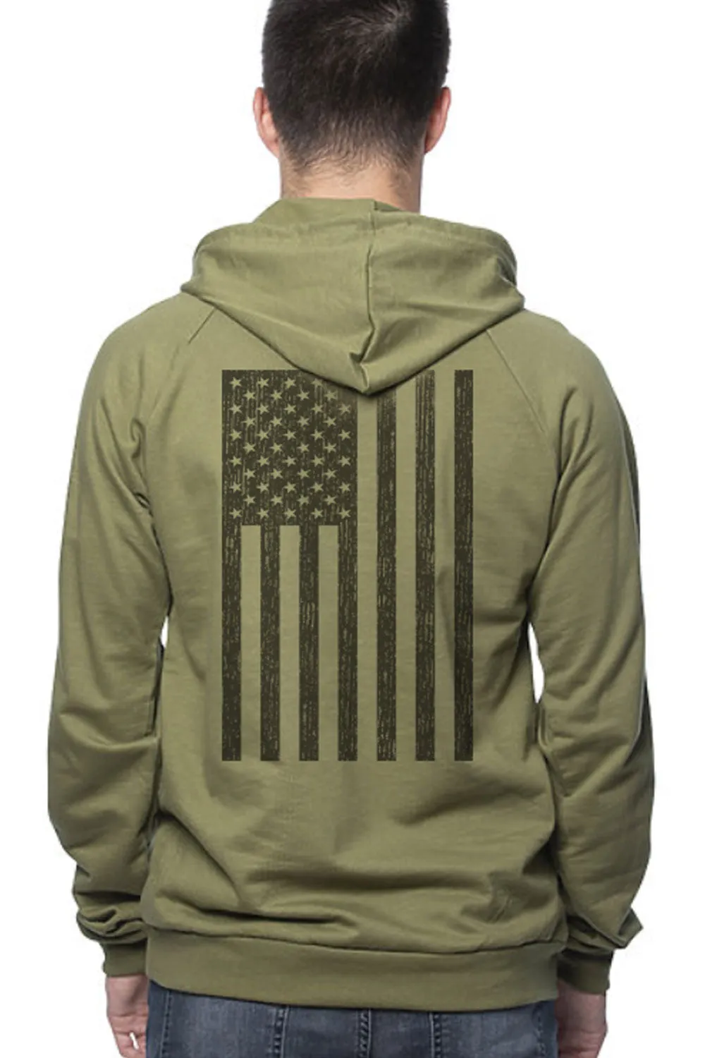MEN'S ORGANIC COTTON PULLOVER HOODIE - BLACK FLAG (MADE IN THE USA)