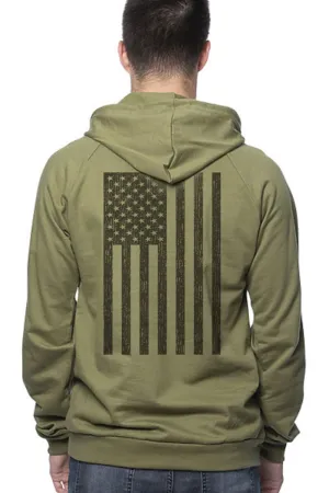 MEN'S ORGANIC COTTON PULLOVER HOODIE - BLACK FLAG (MADE IN THE USA)