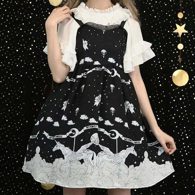 Night Fall Pegasus Lolita Strap Dress SD02433