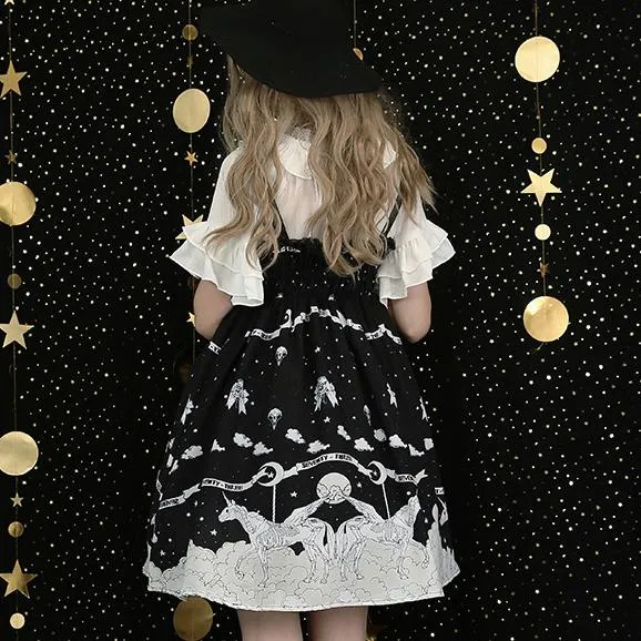Night Fall Pegasus Lolita Strap Dress SD02433