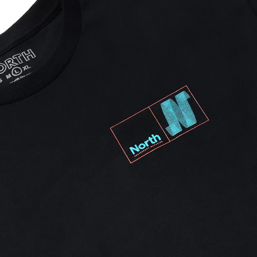 North N Logo T Shirt Black/Blue/Red